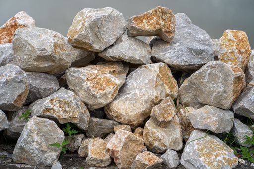 A closeup shot of a pile of rough stones