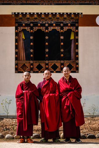 The young monks at the ancient Tibetan Buddhist Dechen Phodrang Monastery, Palace of Great Bliss