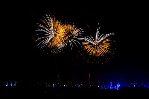 Traditional fireworks display on the eve of the feast of Our Lady of Mount Carmel, Zurrieq, Malta, known as tal-Karmnu, Shot during 2024 feast.