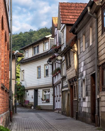 The beautiful old town of Hann Munden and its medieval half-timbered architecture