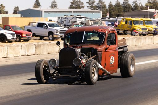 drag racing at an old airstrip in california