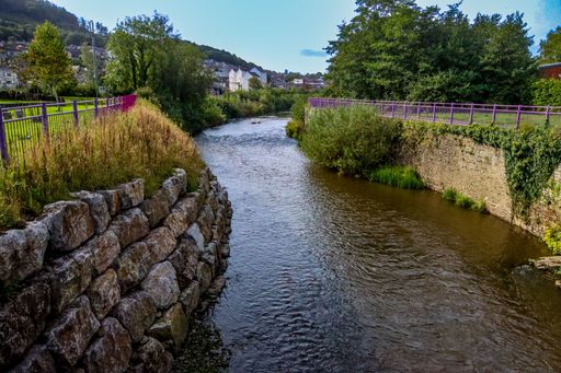 A scenic view of River Cynon in Mountain Ash, South Wales
