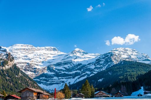 A beautiful shot of the Diablerets glacier in Switzerland