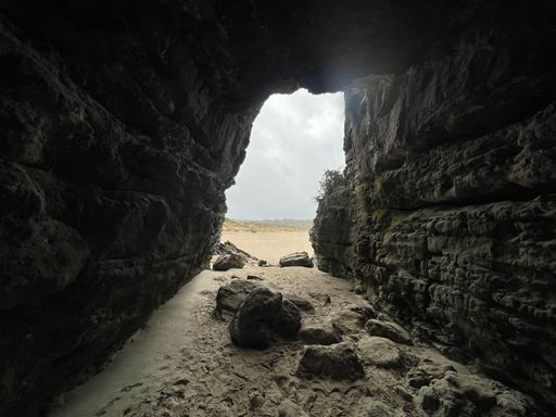 A cave view in Jervis Bay on the South Coast of New South Wales, Australia