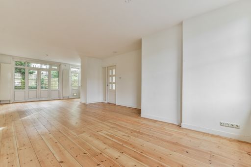 An unfurnished residential apartment in bright colors