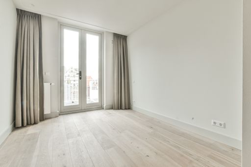 An unfurnished residential apartment in bright colors