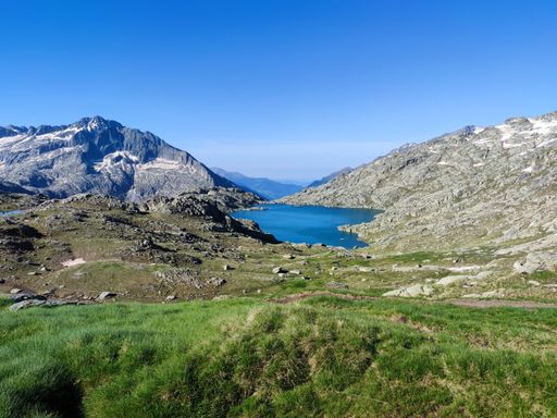 A beautiful shot of the lake in the Aiguestortes i Estany of Sant Maurici National Park in Spain