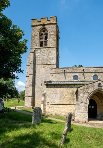 The St Mary The Virgin Church in the village of Stoke Bruerne, Northamptonshire.