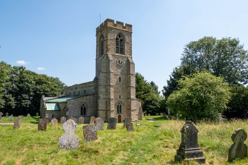 The St Mary The Virgin Church in the village of Stoke Bruerne, Northamptonshire.