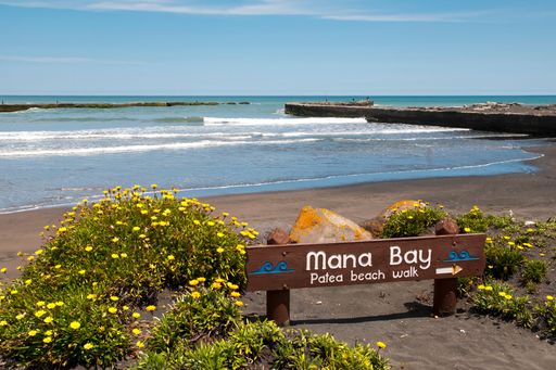 A Scenic view of Patea River mouth in Taranaki, New Zealand