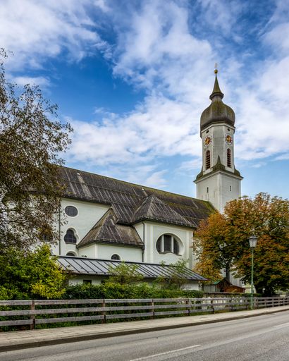 The parish church of St. John the Baptist in Grainau, Bavaria, Germany