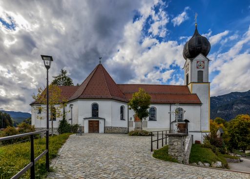 The parish church of St. John the Baptist in Grainau, Bavaria, Germany