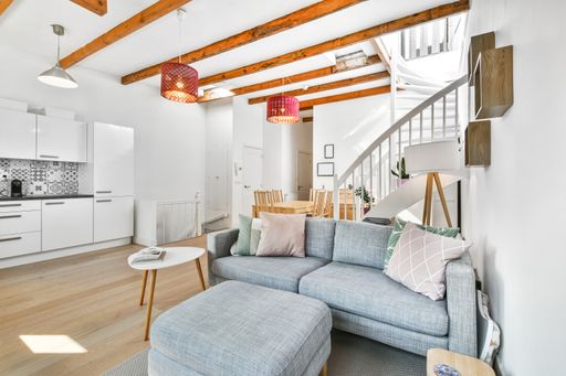 The cozy living room of a modern apartment
