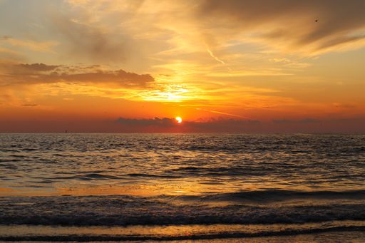 A nice sunset over the sea