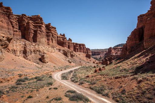 The Charyn Canyon National Park in Kazakhstan