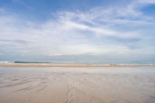 A beautiful beach background against the blue sky in Phuket Thailand.