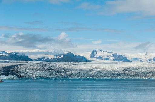 The glacier in the Vatnajokull National Park
