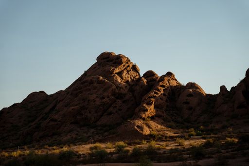 A sandstone rock formation in Papago Park, Arizona, USA