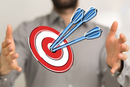  makes a dart throw on the target. The concept of persistence in business.