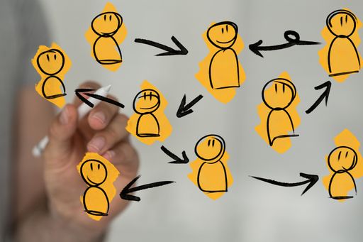 group of people talking in social network