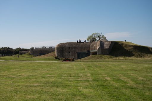Museum and Merville Battery bunkers site, a historical location showcasing the remnants of World War II fortifications