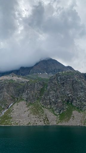 A vertical mesmerizing view from Gran Paradiso National Park in Italy