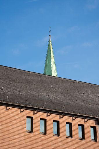 architecture in Germany, church, minimalism picture, colorful in Frankfurt,Europe