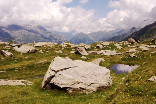 Aguille du midi Mount Blanc in France, Chamonix in the french alps, landscape