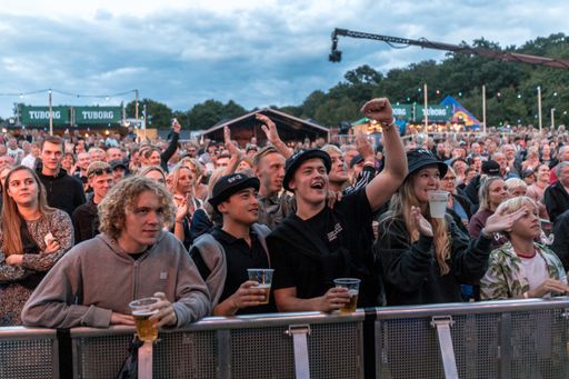 A large crowd gathered to a concert at the Danish festival in Bornholm