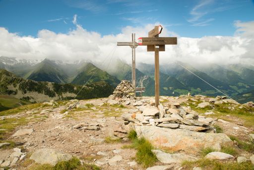 Dolomites in Italy, Michlreis Alm, mountains of the alps, landscape in Europe, hiking area,