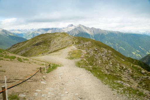 Dolomites in Italy, Michlreis Alm, mountains of the alps, landscape in Europe, hiking area,