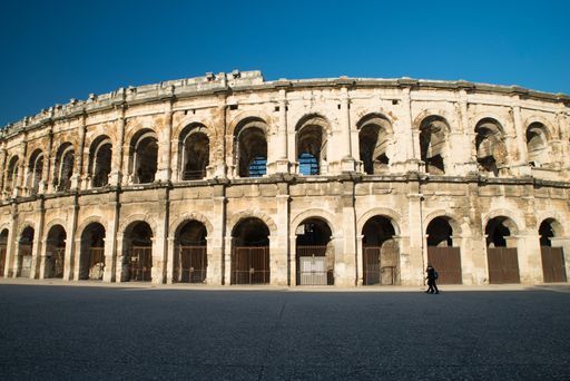 Amphitheatre in Nimes, Provence in southern France, roman building