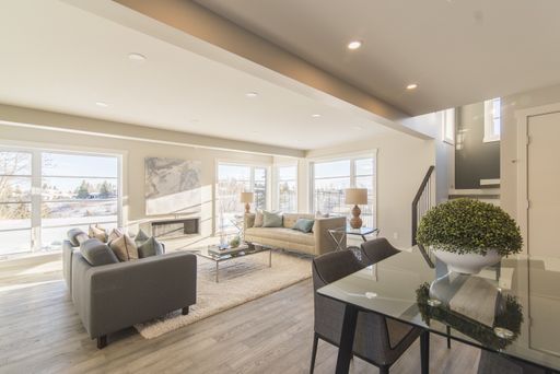 A beautiful shot of a modern house guest room