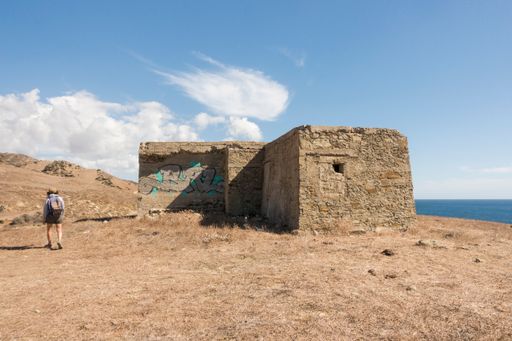 A bunker of  World War II to protect Spanish Strait of Gibraltar Coast, Tarifa, province of Cadiz, Andalucia, Spain.