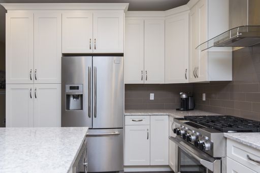 A beautiful shot of a modern house kitchen