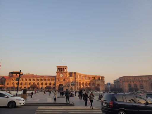 Republic Square  in the beginning of Spring