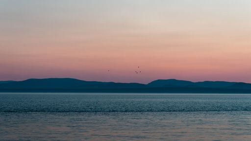 A beautiful sunset sky over the calm sea