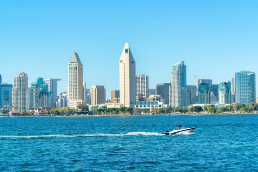 A beautiful shot of Coronado bay during the daytime in San Diego, USA