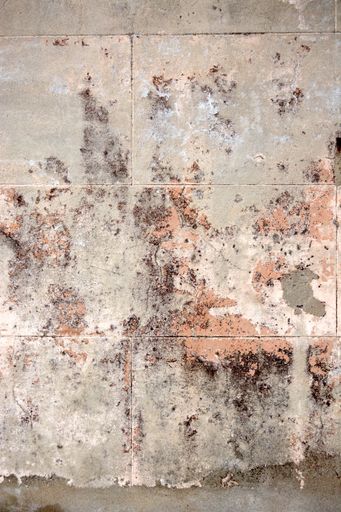 A vertical shot of an old concrete grunge wall