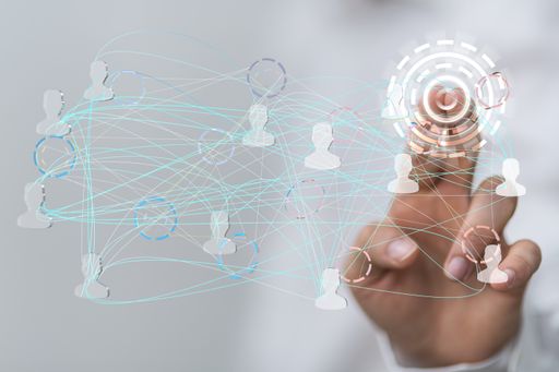 An illustration of an abstract social network scheme