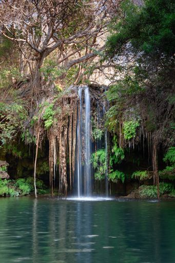 Tufa waterfall located next to the Kadishi Trail in South Africa's Blyderiver Canyon.