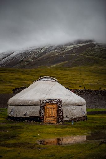 This is how Mongolian people live nomadic style with their traditional yurt in Mongolia. Photo taken in western Mongolia, 23rd July, 2020.