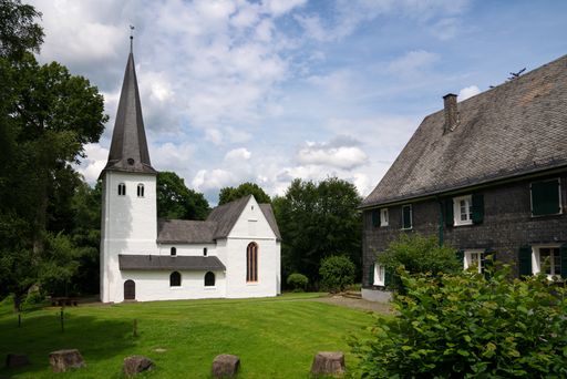A closeup shot of a medieval church of Wiedenest in Bergneustadt in Germany