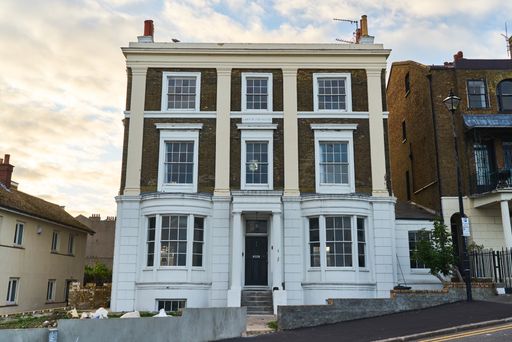 the East Cliff white House in Ramsgate, united kingdom under cloudy sky