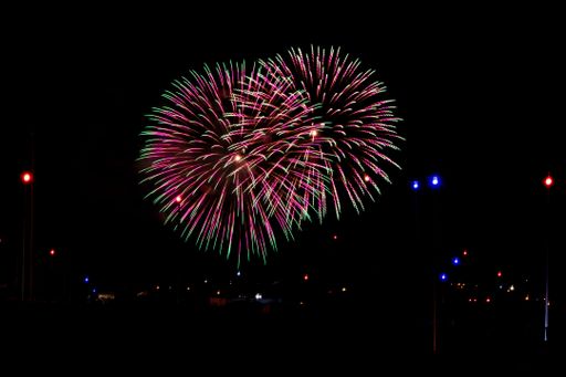 A traditional fireworks display during the feast of the Assumption of Holy Mary on the 15th of August in the village of Qrendi, Malta.