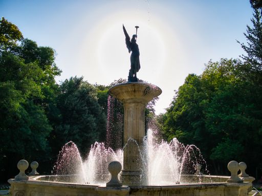A Fountain of Fame in Campo Grande Park, Valladolid, Spain