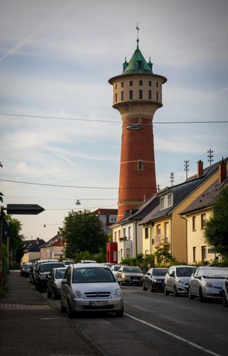 An old water tower in Mannheim Wallstadt Germany.