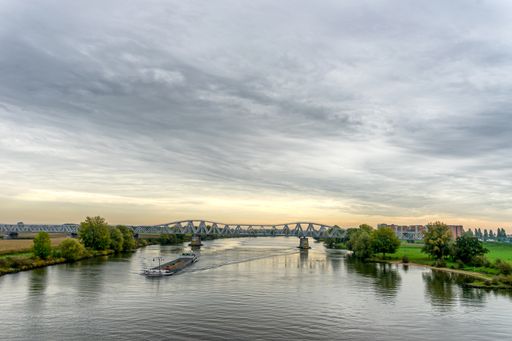View over the Maas river from the Maasbrug near 's-Hertogenbosch in October