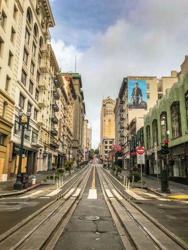 Empty Lombard St San Francisco due to Covid 19 Coronavirus
.