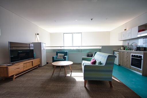A beautiful shot of a common lounge area in a studnet residential building in Sydney, Australia